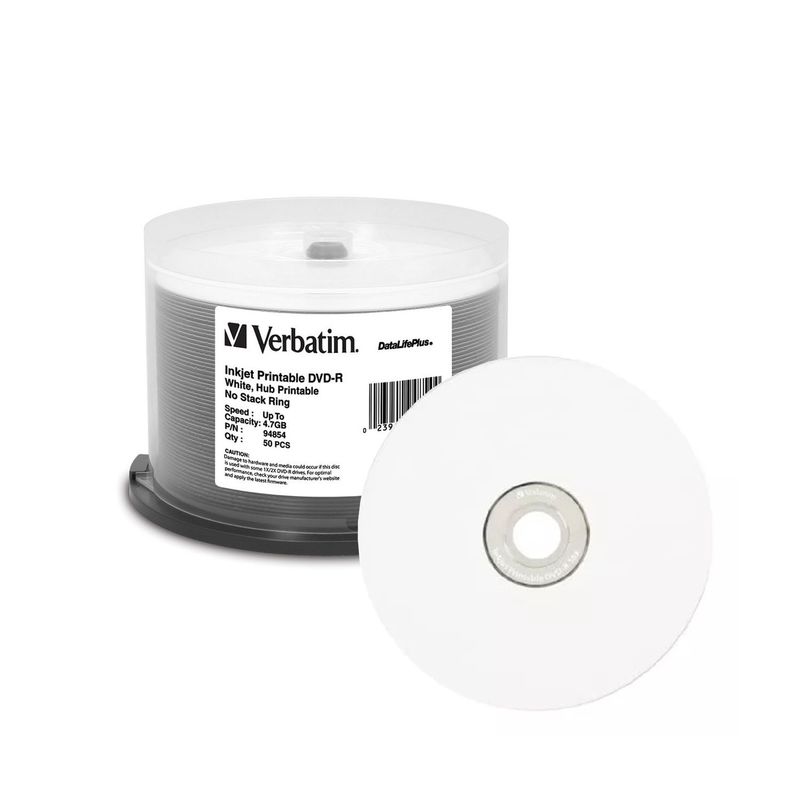 VERBATIM - DVD Virgen Torre 50 und. DVD-R  4.7gb Imprimible VERBATIM