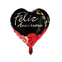 GENERICO - Globo Dibujo Feliz Aniversario 45X45 Cm 1 Unidad