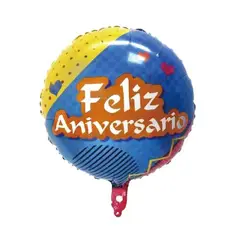 GENERICO - Globo Diseño Feliz Cumpleaños 45X45 Cm 1 Unidad