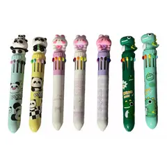 GENERICO - Set De Dos Lápices Con 10 Puntas Colores Retráctil Kawaii