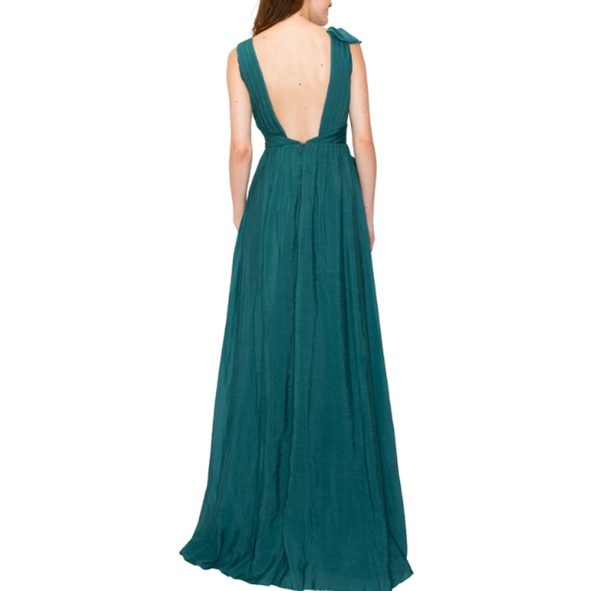 CAPRICHOSA - Maxi Vestido Verde con vuelos