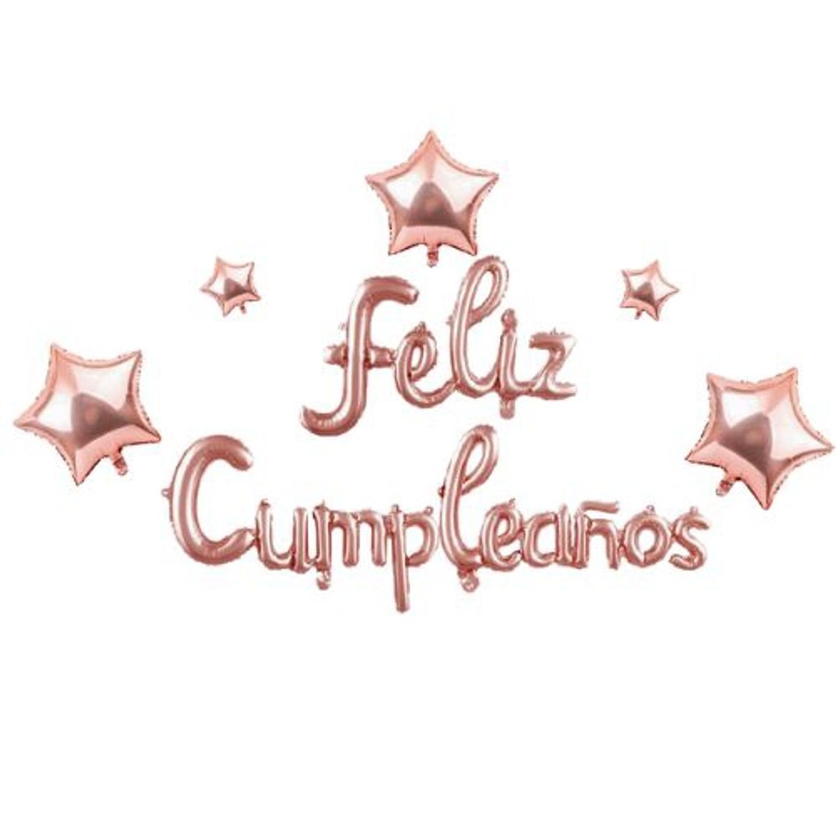 GENERICO - Globo Letras Feliz Cumpleaños Color Rosa