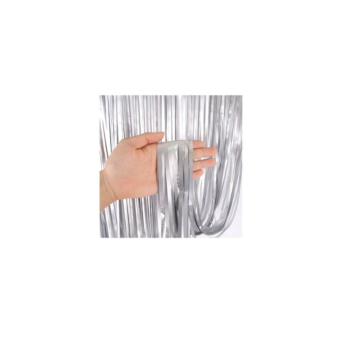 GENERICO - Cortina Metálica Mate Plateada 100x200 Cm