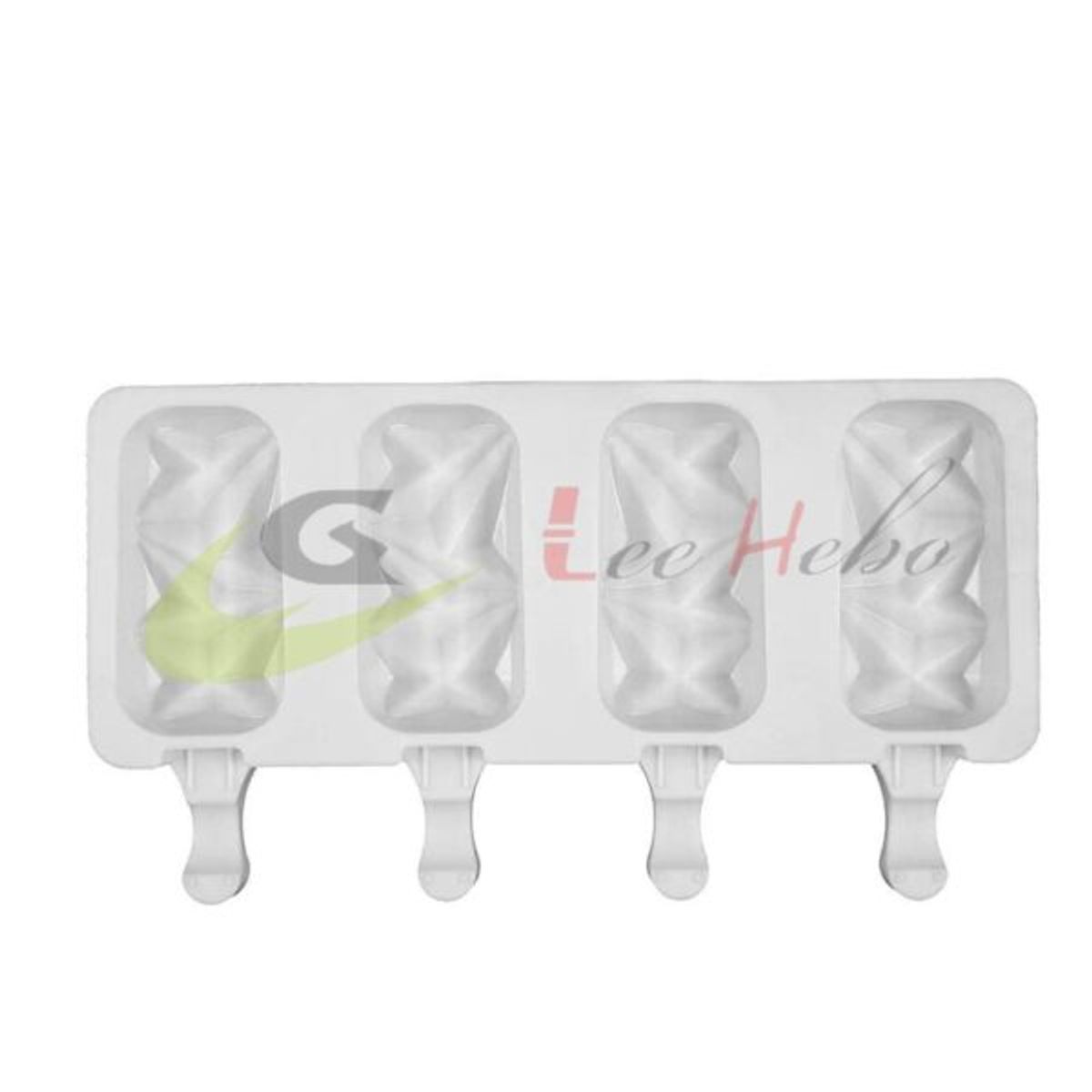 GENERICO - Molde Silicona Paleta De Helado 4 Divisiones Reposteria