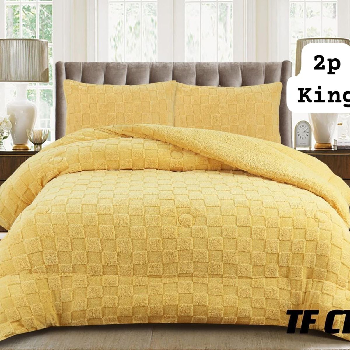 GENERICO - Cobertor  invierno texturizado con chiporro 2 plazas