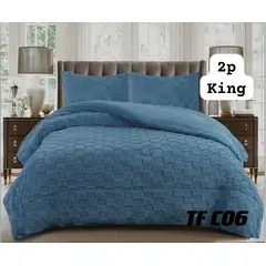 GENERICO - Cobertor invierno texturizado con chiporro 2 plazas