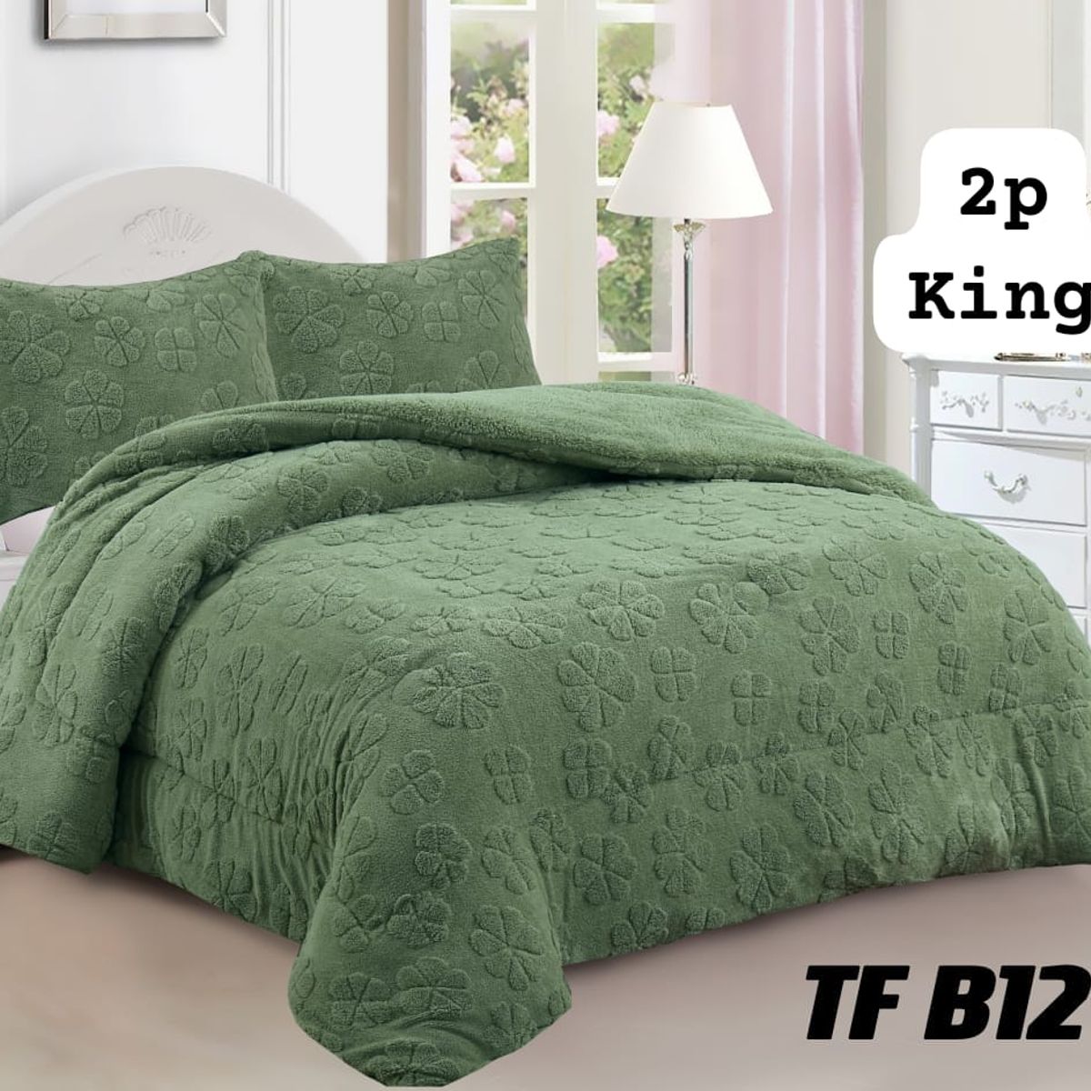 GENERICO - Cobertor  invierno texturizado con chiporro 2 plazas