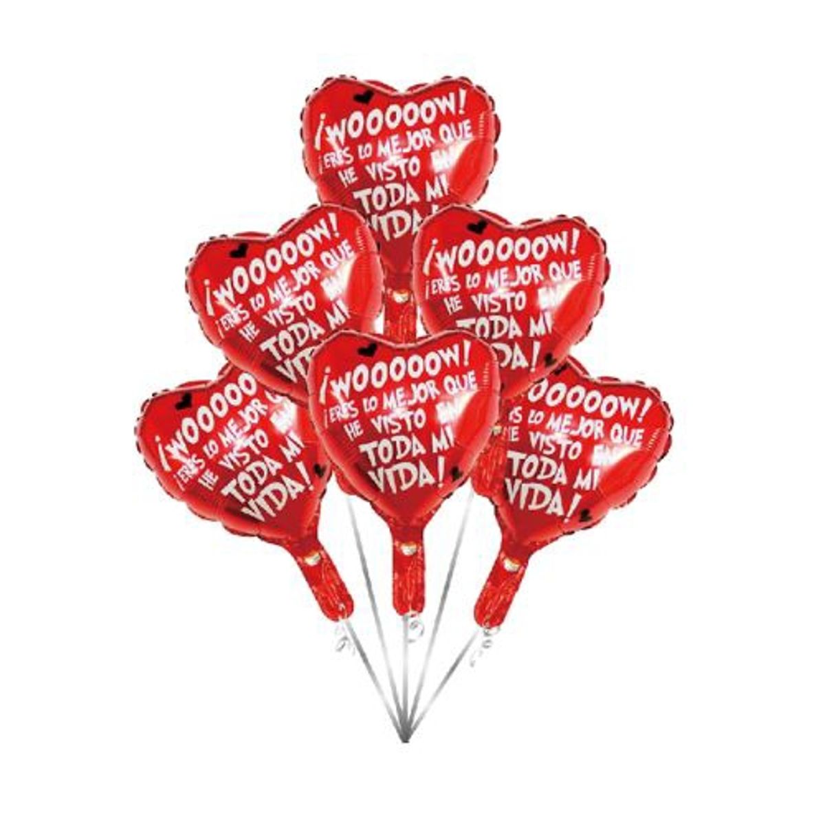 GENERICO - Globos Colores Rojos Corazon 25X25 Cm