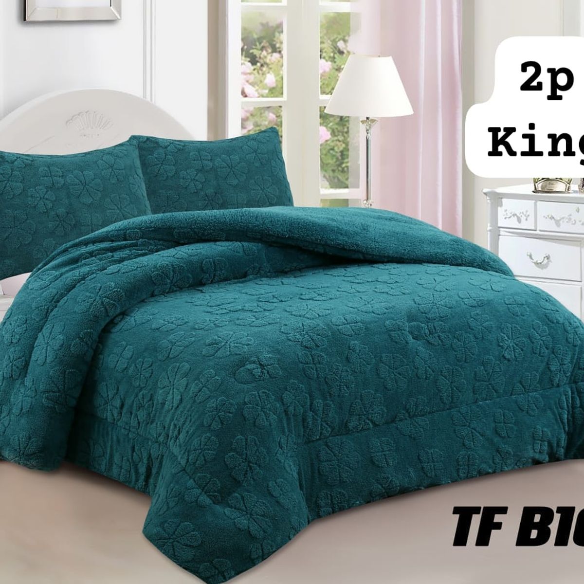 GENERICO - Cobertor  invierno texturizado con chiporro 2 plazas