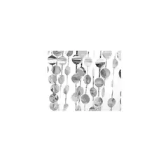 GENERICO - Cortina Metálica Circulos Plateado 100x200cm