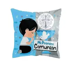 GENERICO - Globo Diseño Almohada 1 Unidad 45X45 Cm Gris Celeste