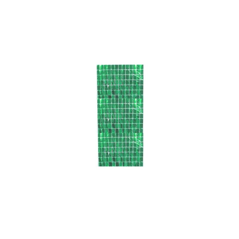 GENERICO - Cortina Metálica De Cuadros Verde 100x200cm