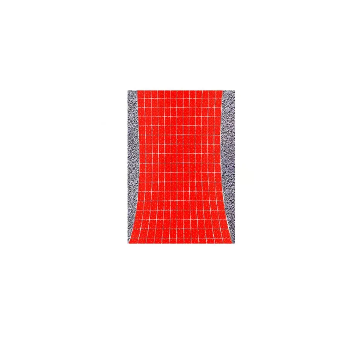 GENERICO - Cortina Metálica Rojo Con Estrellas 100X200Cm