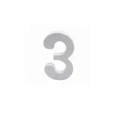 GENERICO - Numero 3 De Madera De 11 cm