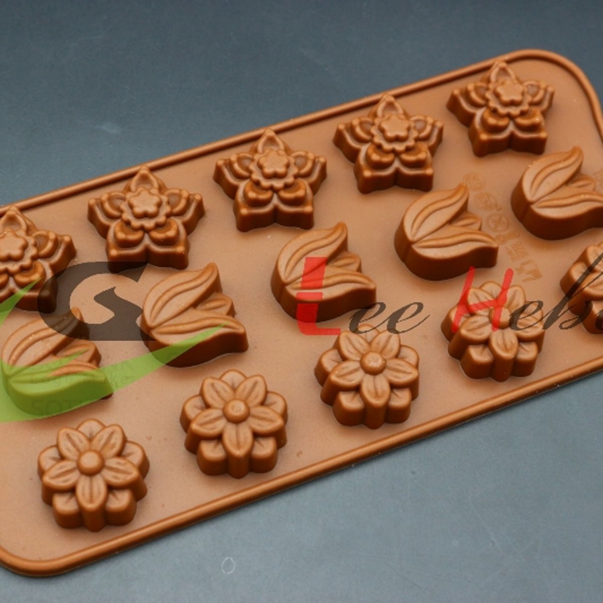 GENERICO - Molde Silicona Para Chocolate Forma Rosas-Flores