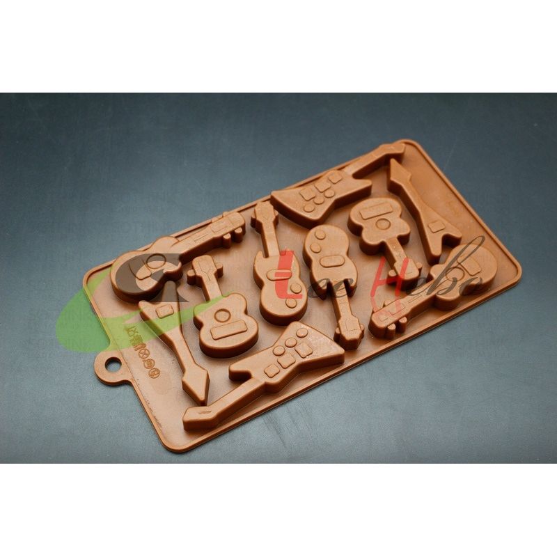 GENERICO - Molde Silicona Para Chocolate Forma Mini Guitarra