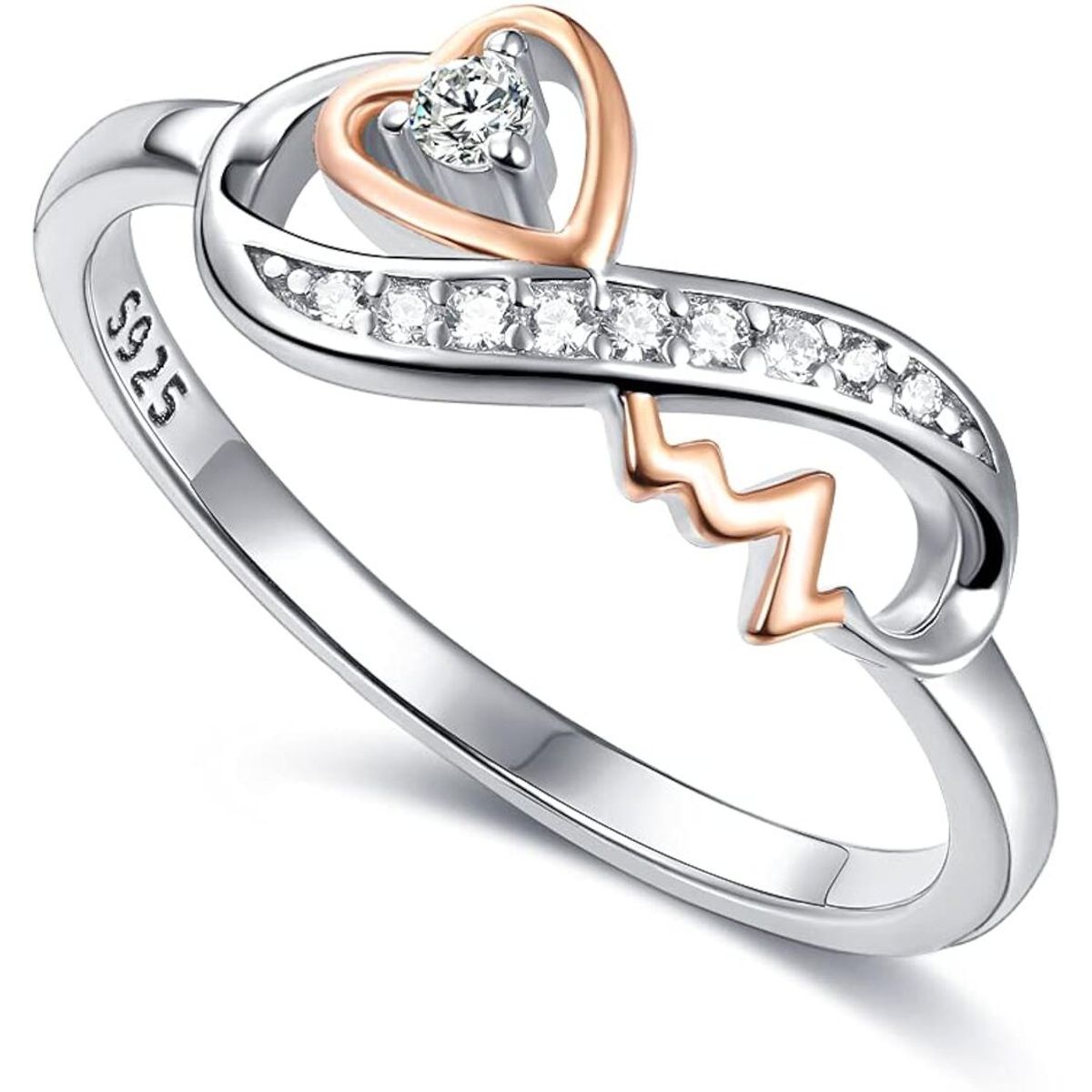 GENERICO - Anillo infinito plata 925 ajustable joya mujer elegante