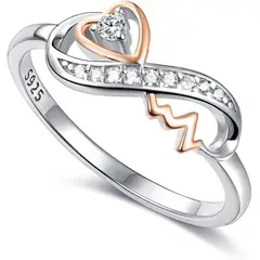 GENERICO - Anillo infinito plata 925 ajustable joya mujer elegante