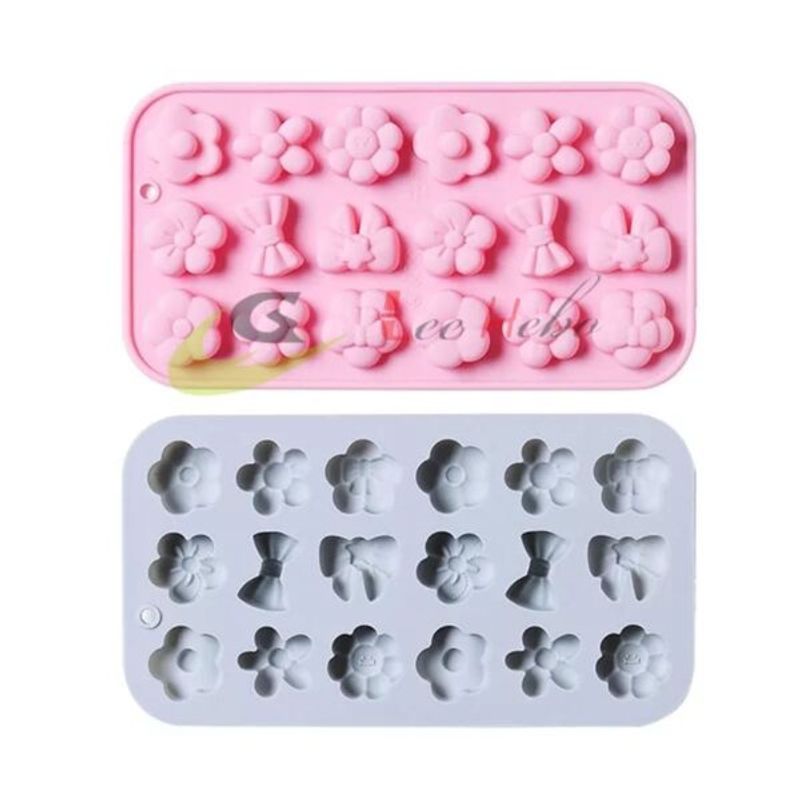 GENERICO - Molde Silicona Para Chocolate Forma Flores-Lazos