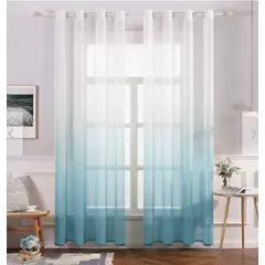 GENERICO - Pack de Cortinas Visillo-velo Clásico Liso 2 Paño 140x230cm