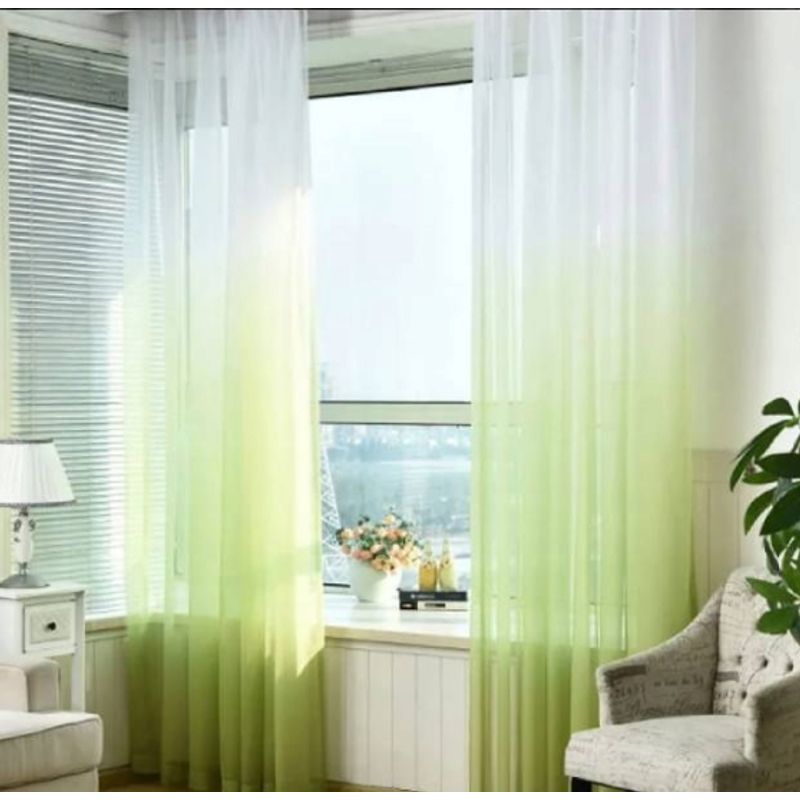 GENERICO - Pack de Cortinas Visillo-velo Clásico Liso 2 Paño 140x230cm