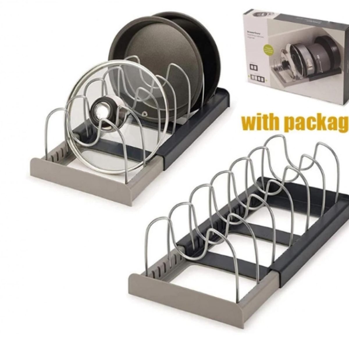 GENERICO - Rack Organizador De Ollas Expandible Menaje Tablas Tapas