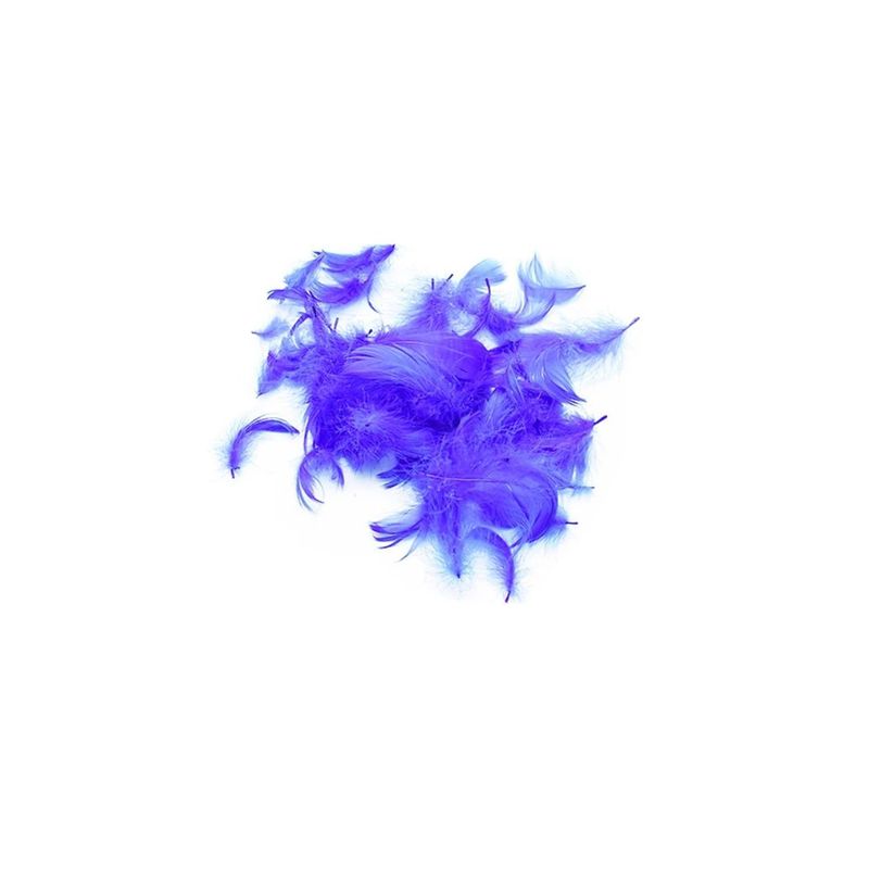 GENERICO - Plumas Decorativas Azul 100pcs