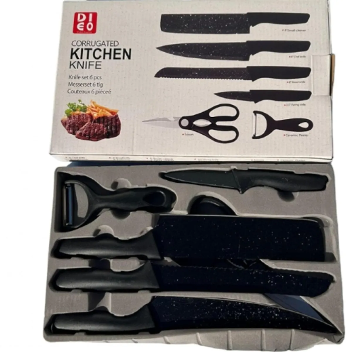 GENERICO - Set de Cuchillos De Cocina Acero Inoxidable 6 PCS