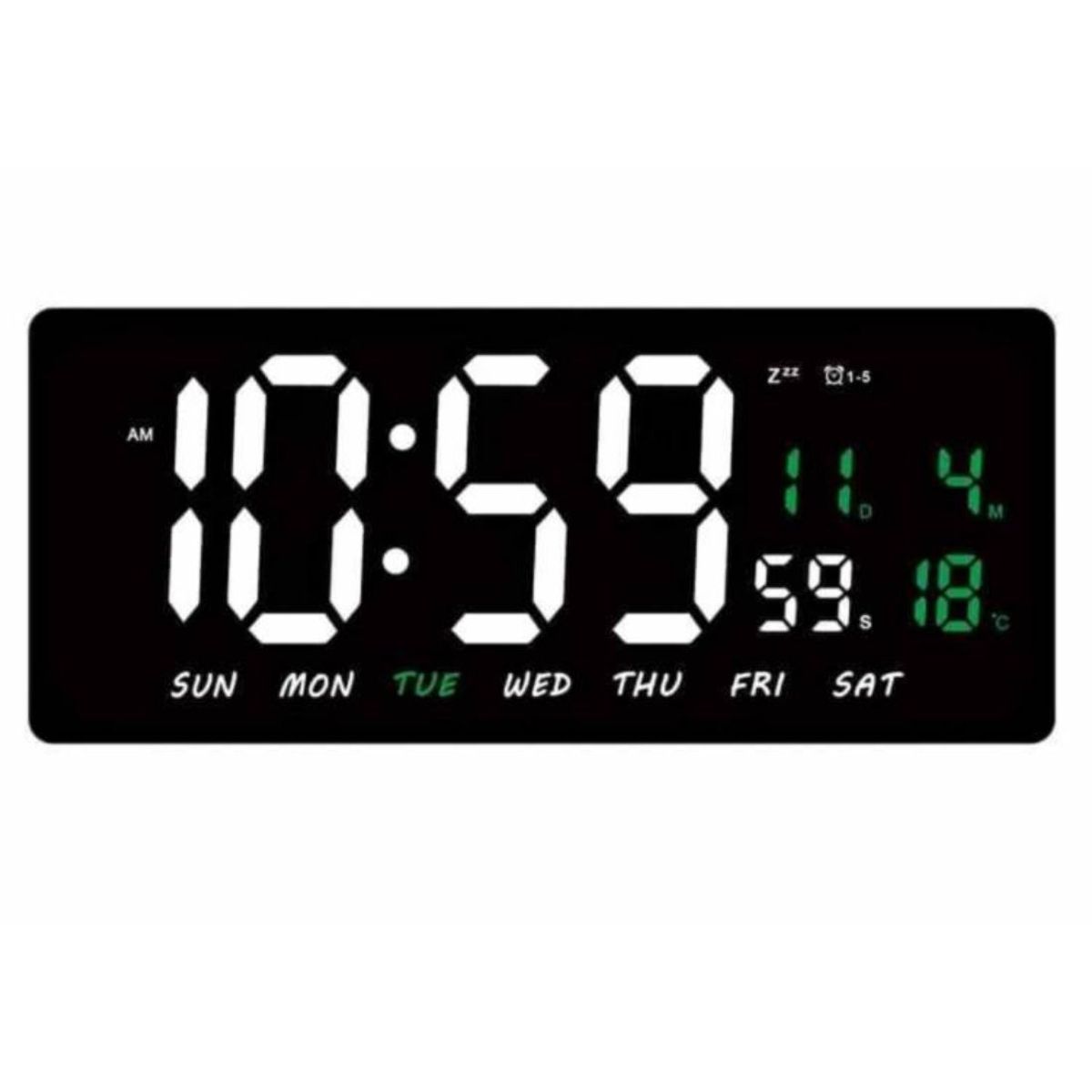 GENERICO - Reloj Digital LED de Pared con Calendario Fecha Temperatura