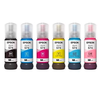 Epson Pack X6 Tintas T574 Bcmyclml Genuino L8050 L18050 Con