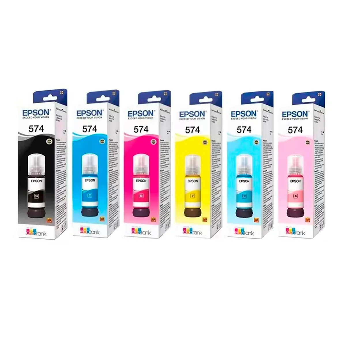 EPSON - Pack X6 Tintas Epson T574 BCMYCLML Genuino L8050  L18050 con iva