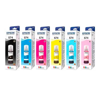 Imagen 2 del producto Pack X6 Tintas T574 BCMYCLML Genuino L8050 L18050 con iva