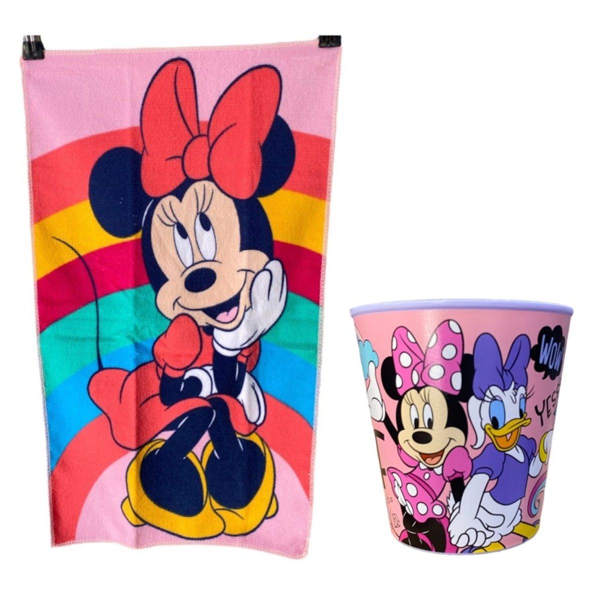 OEM - Set 2 Piezas Toalla 30x50cm Con Vaso Parvulo Minnie