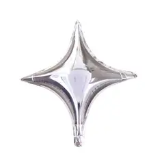 GENERICO - Globos Diseño Estrella Latex Color Plateada