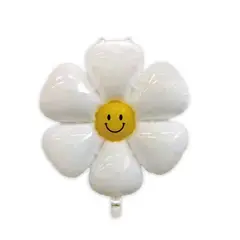 GENERICO - Globos Diseño Flores Color Blanco Latex 1 Unidad
