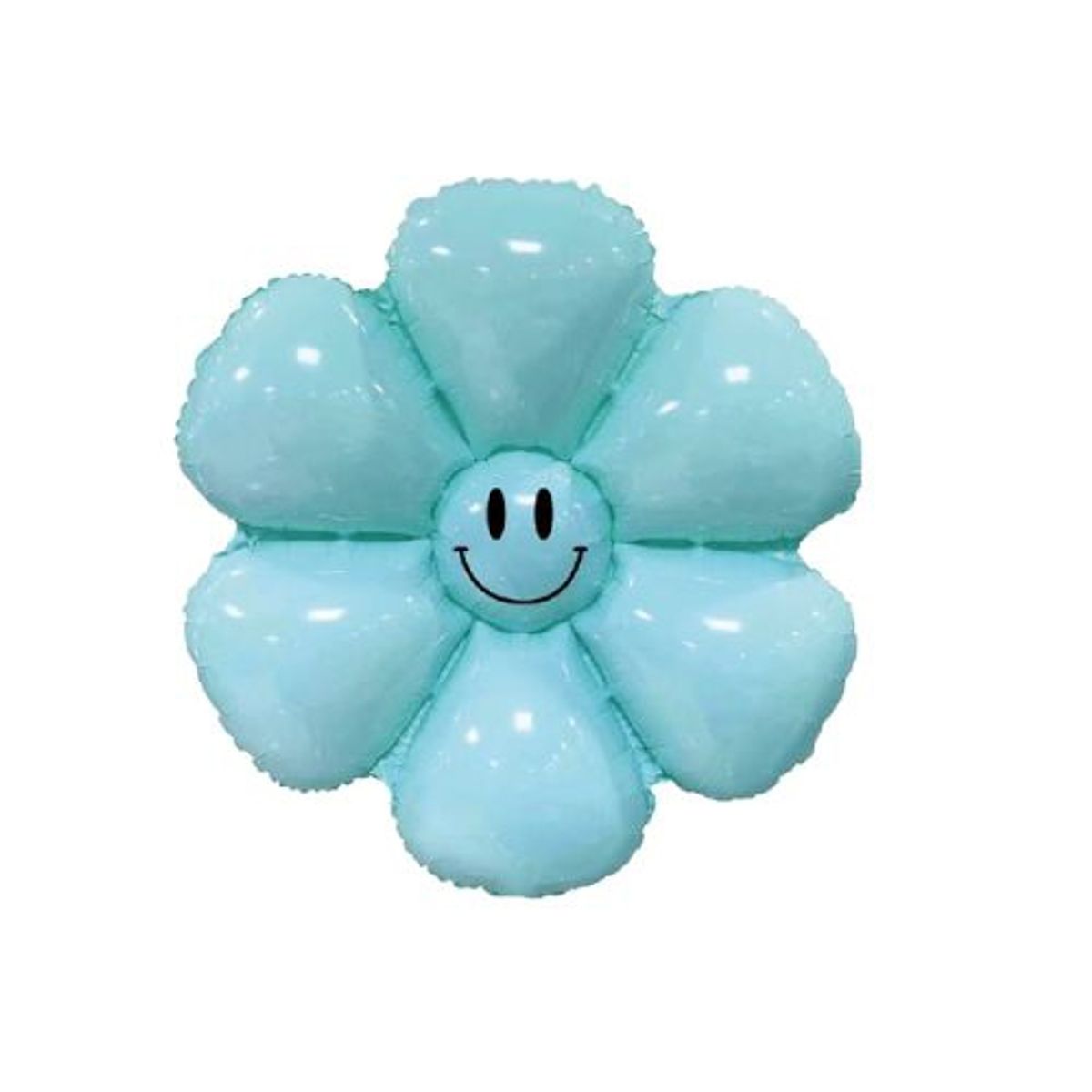 GENERICO - Globos Diseño Flores Color Celeste Latex 1 Unidad