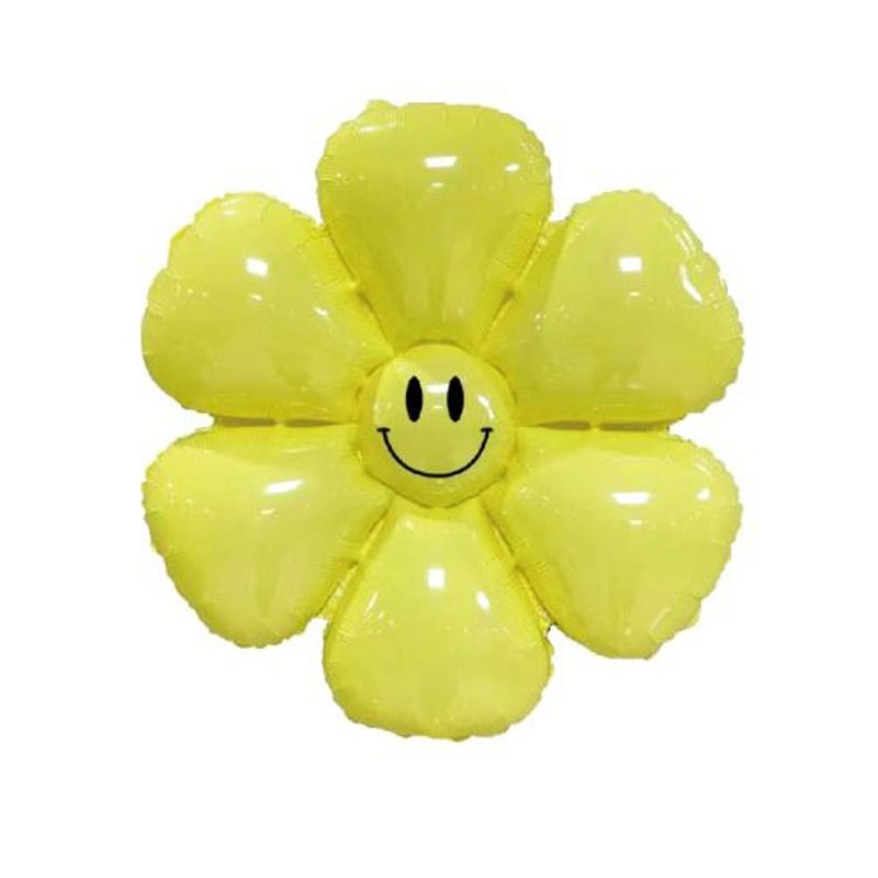 GENERICO - Globos Diseño Flores Color Amarillo Latex 1 Unidad