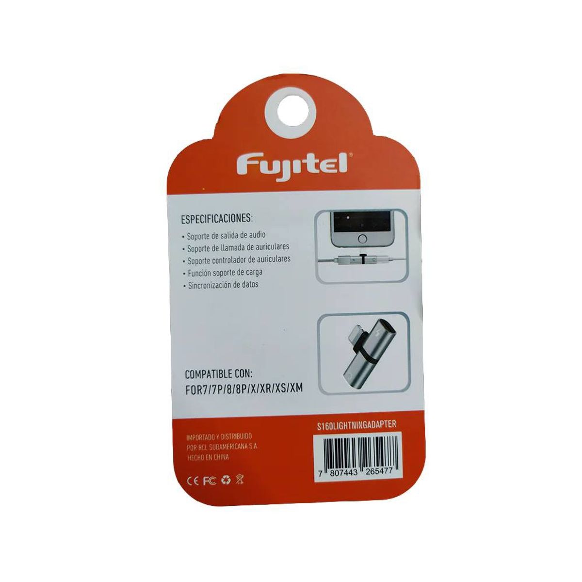 GENERICO - Cable adaptador fujitel lightning a 35mm