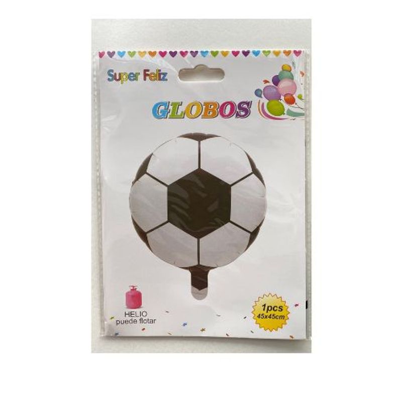 GENERICO - Globos Diseño Pelota Futbol 1 Unidad 45X45 Cm