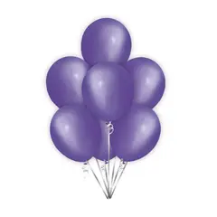 GENERICO - Globos Latex Color Morado 30 Cm 25 Unidades