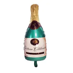 GENERICO - Globo Diseño Botella Champagne Color Turquesa