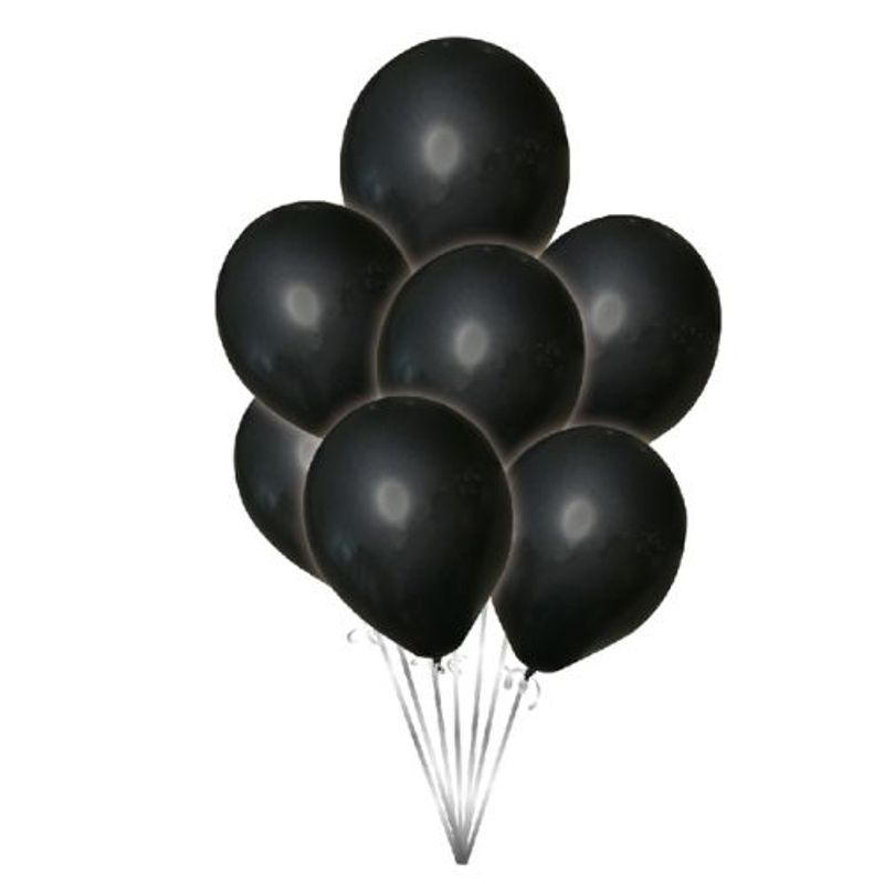 GENERICO - Globos Latex Color Negro 30 Cm 50 Unidades