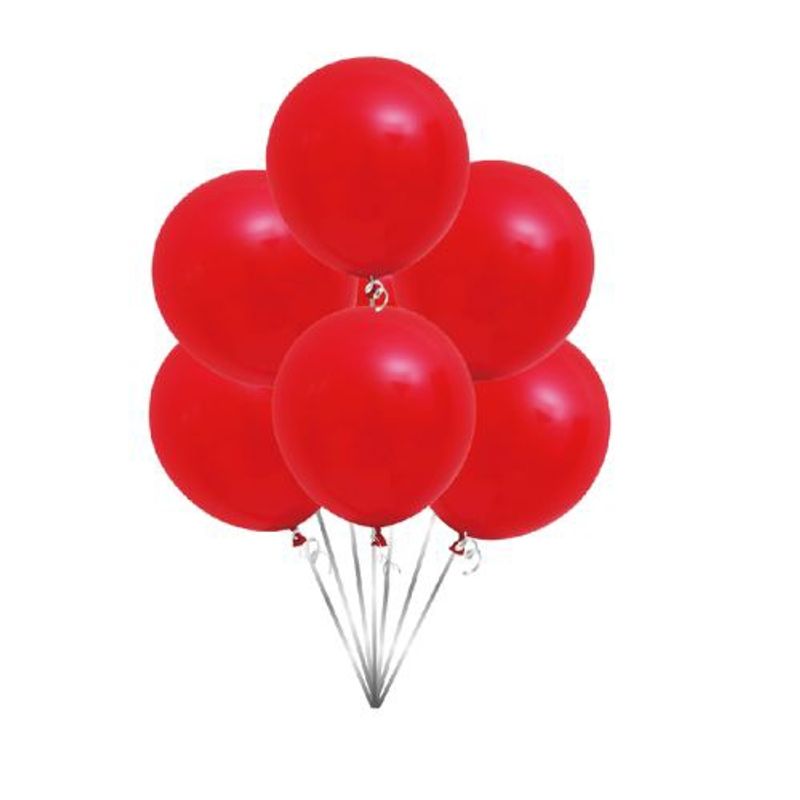 GENERICO - Globos Latex Color Rojo 30 Cm 50 Unidades