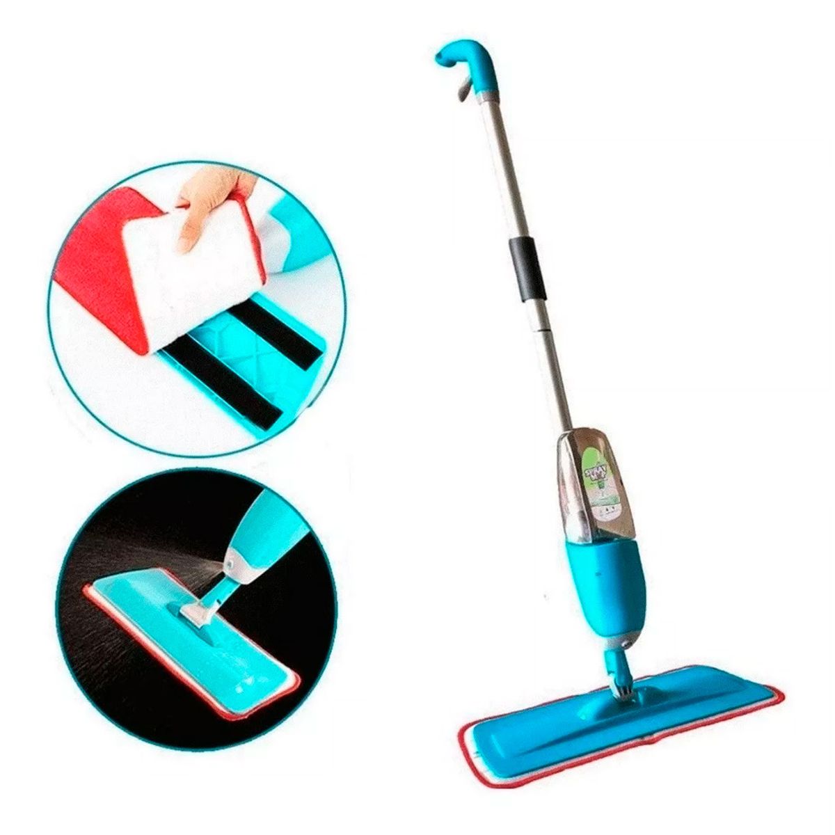 GENERICO - Mopa para pisos Spray Rociador Microfibra Giratorio 360°