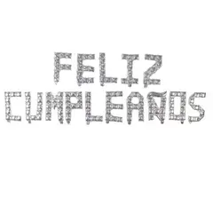 GENERICO - Globos Letras Feliz Cumpleaños Color Plateado 15 Unidades