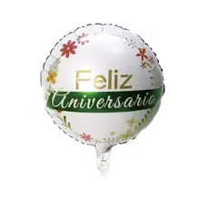 GENERICO - Globo Diseño Feliz Cumpleaños 45X45 Cm Blanco