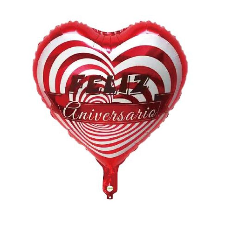 GENERICO - Globo Diseño Corazon Rojo 1 Unidad 45X45 Cm