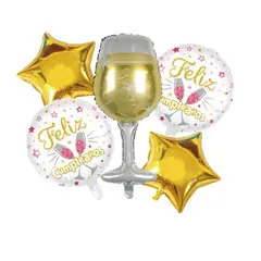 GENERICO - Globos Latex Colores 5 Unidades Varios Diseños