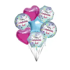 GENERICO - Globos Latex Dibujo Feliz Cumpleaños Colores 45X45 Cm