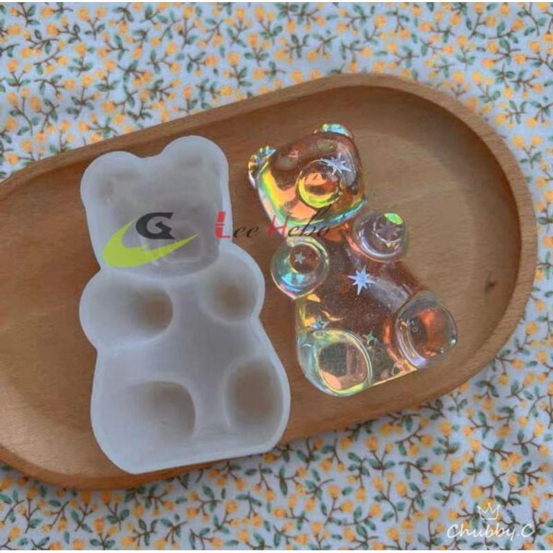 GENERICO - Molde Silicona Para Resina Figuras Mini Oso